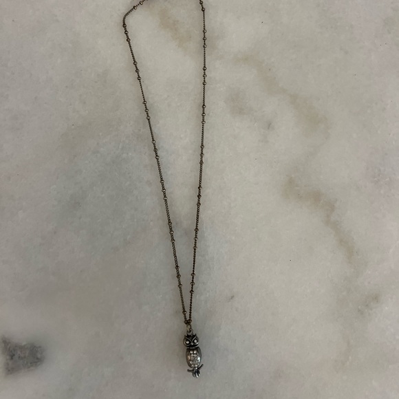 Short Owl Pendant Necklace